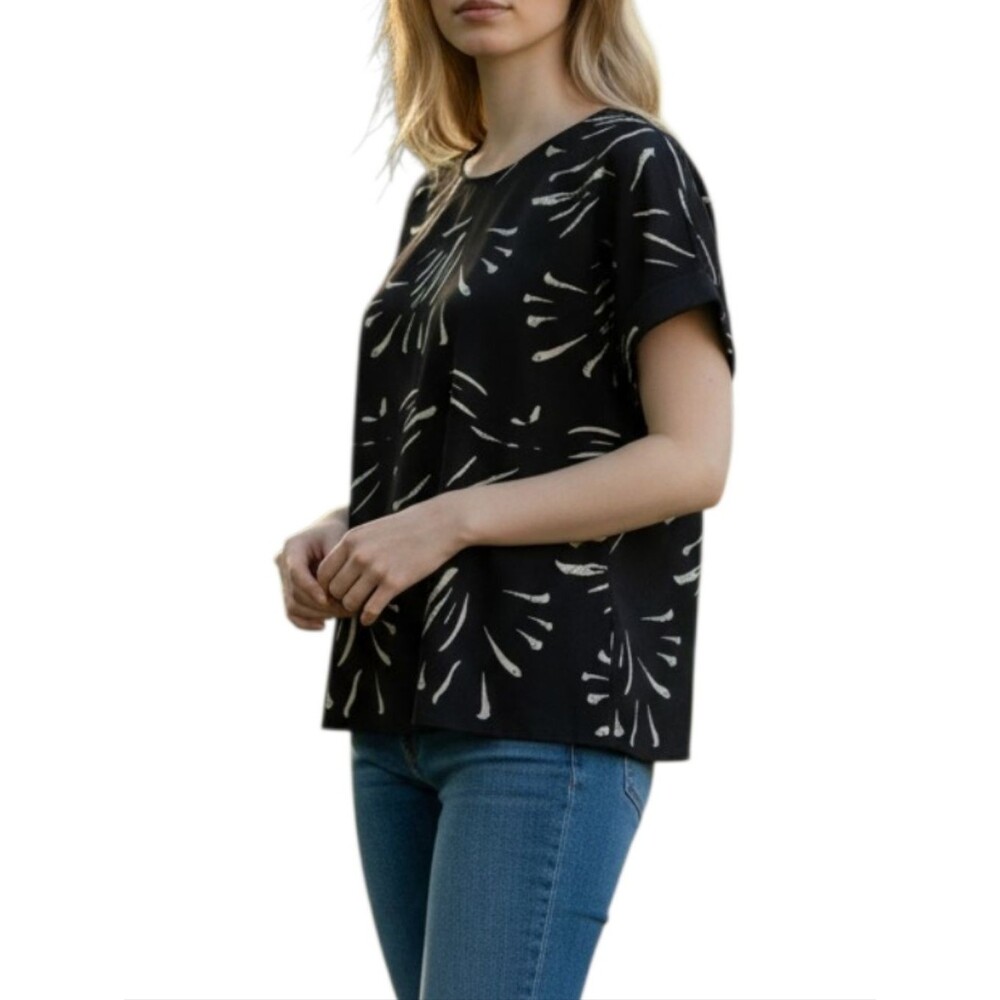 Melloday Navy and White Blouse